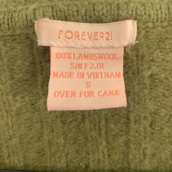 Y2k 100% Lambswool Mini Cropped Zip-up Sweater - Picture 6 of 8